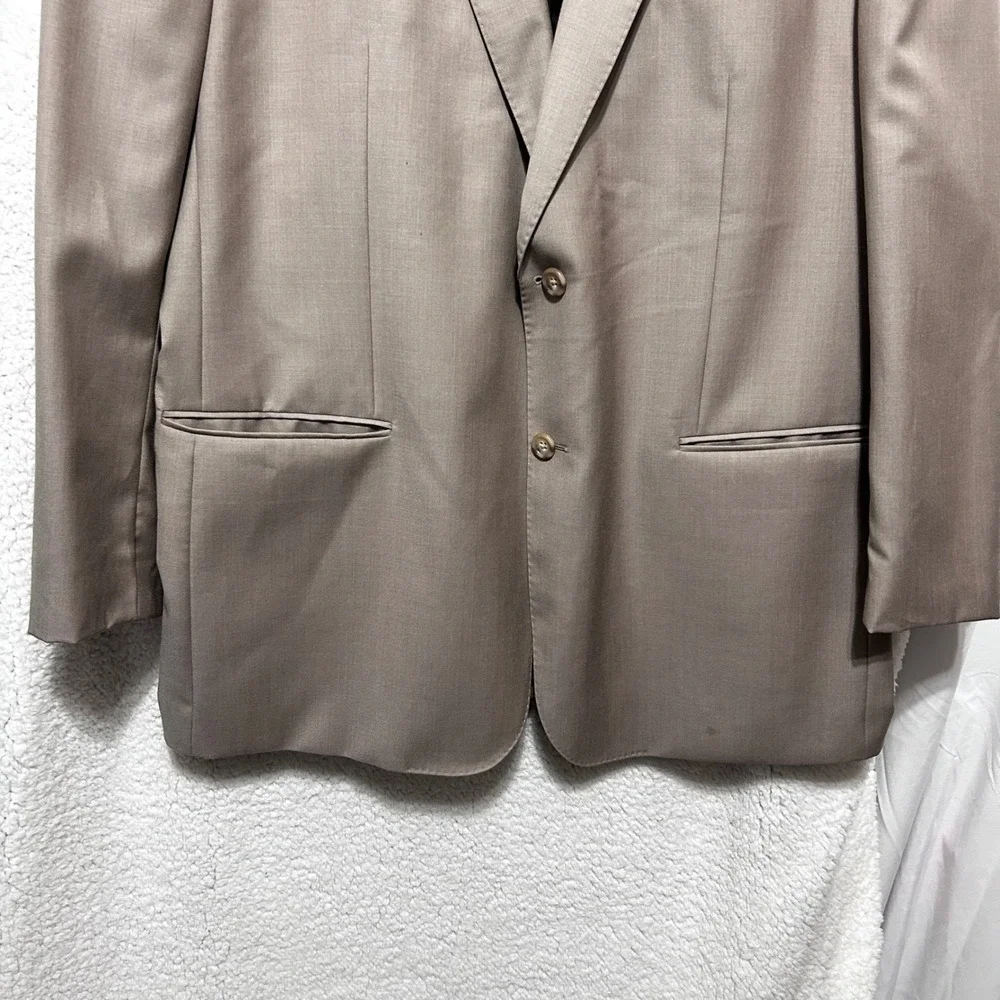 Jos. A. Bank 1905 Collection Mens 50 Long Taupe‎ 100% Wool 2-Button Suit Jacket